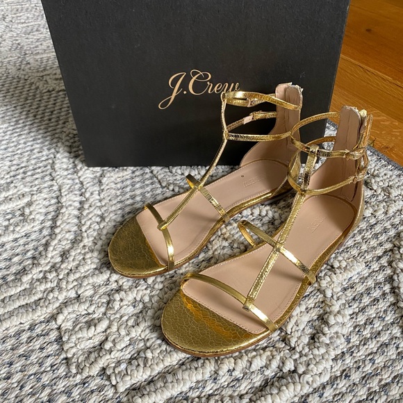 J Crew Crackled Metallic Gladiator Sandals
Size 7.5